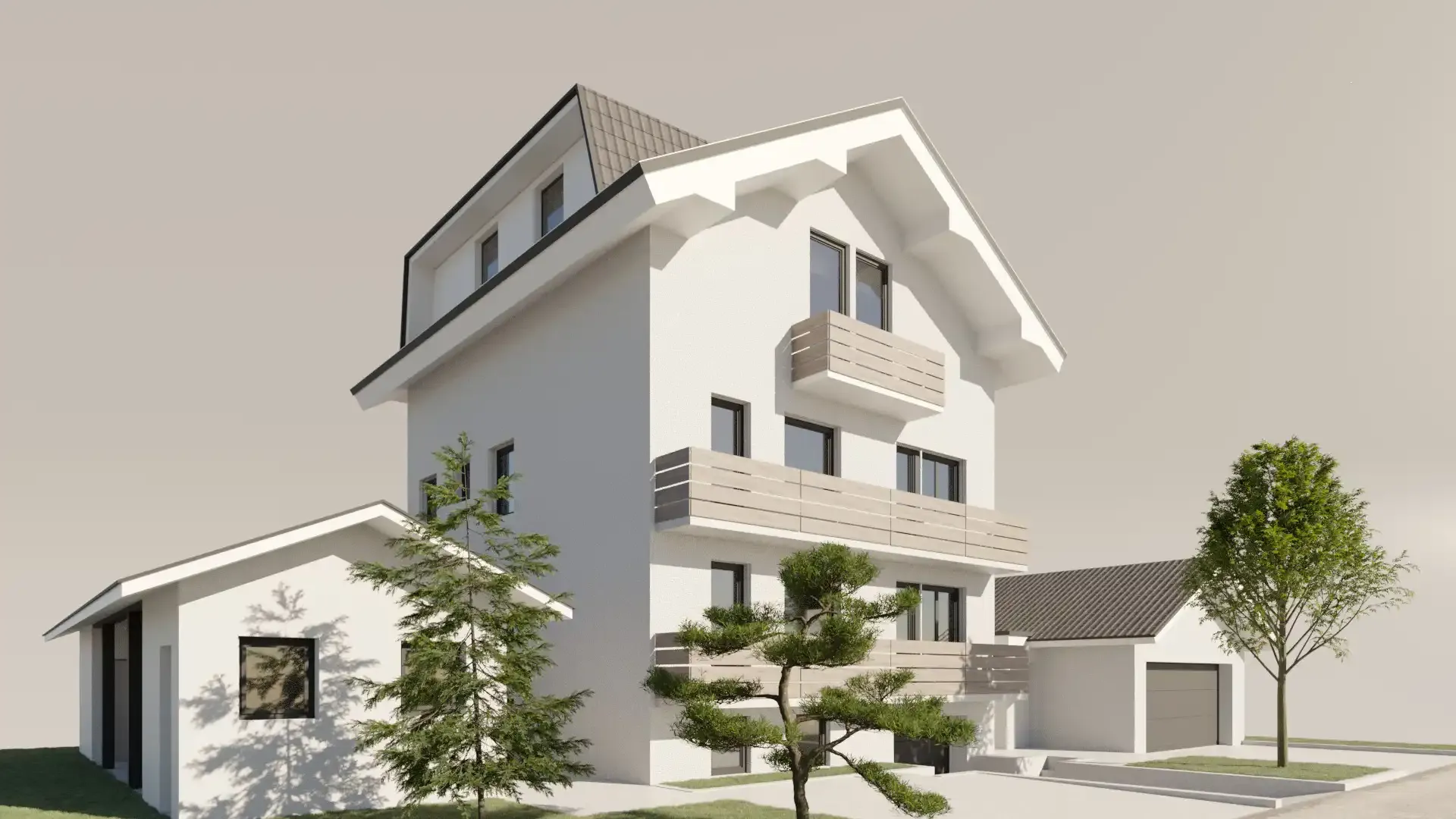Render posnetek trinadstropne hiše