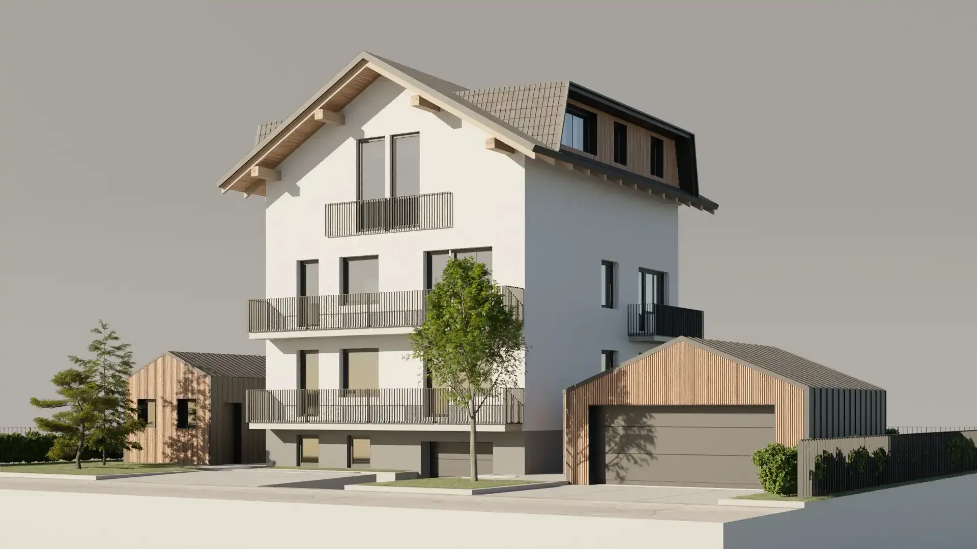 Render posnetek trinadstropne hiše